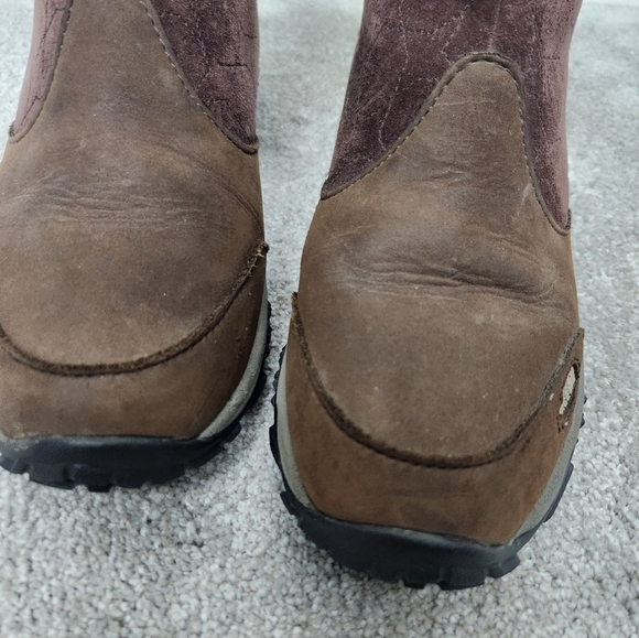 The North Face Bella Alta Brown Suede Winter Snow Boots Faux Fur Lining Size 8 - Picture 8 of 9